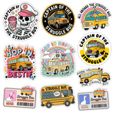 10 pcs  Waterproof Vinyl School Bus Sticker, Items for Buses Drivers Gifts, Stickers Transportation Themed, Graphics Accessories Decals, Scrapbooking